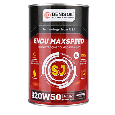 DẦU NHỚT ĐỘNG CƠ XE GẮN MÁY 4 THÌ ENDU MAXSPEED SJ 20W50 ( 1 LÍT ).